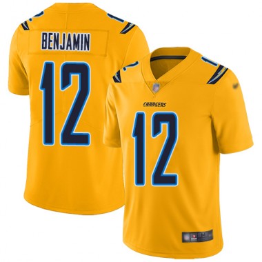 Los Angeles Chargers NFL Football Travis Benjamin Gold Jersey Youth Limited  #12 Inverted Legend->los angeles chargers->NFL Jersey